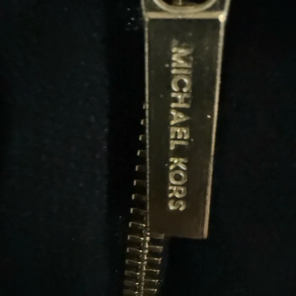 Michael Kors Black Long‎ Sleeve Top with Zipper Knit